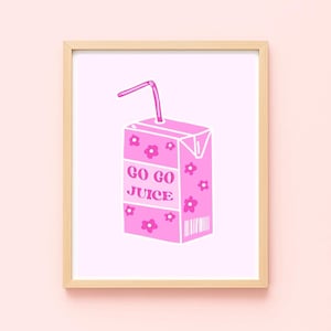 Sabrina Carpenter Man’s Best Friend Album digital art print, pink inspired by the song “Go Go Juice”  printable digital download 8x10