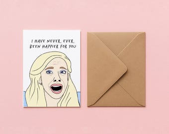 PRINTABLE GREETING CARD - Cassie Howard Euphoria Never Been Happier Funny Pop Culture Greeting Card