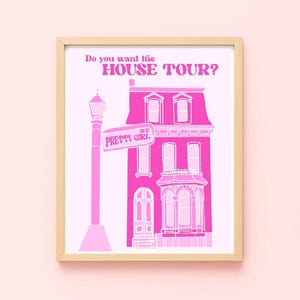 Sabrina Carpenter Man’s Best Friend Album digital art print, pink inspired by the song “house tour”  printable digital download 8x10