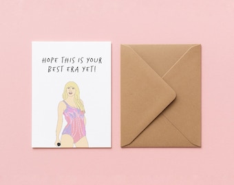 PRINTABLE GREETING CARD - Taylor Swift Eras Tour Birthday pop culture greeting card digital download
