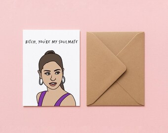 PRINTABLE GREETING CARD - Maddy Perez Euphoria You’re my soulmate Funny Pop Culture Greeting Card best friends or romantic