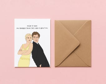 PRINTABLE GREETING CARD - how to lose a guy in 10 days digitally hand drawn pop culture greeting card digital download