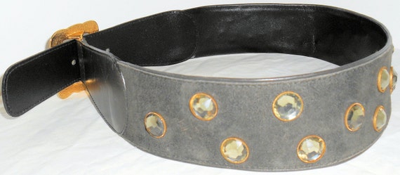 ESCADA Vintage 1980s Belt Size 8 38 Suede Leather… - image 5