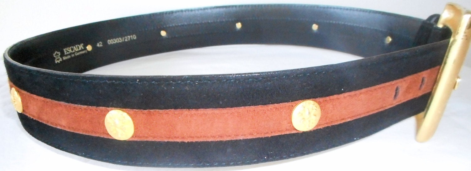 Beautiful Vintage ESCADA BELT  38 in Escada Vintage Clock Belt – Dina C main image 4