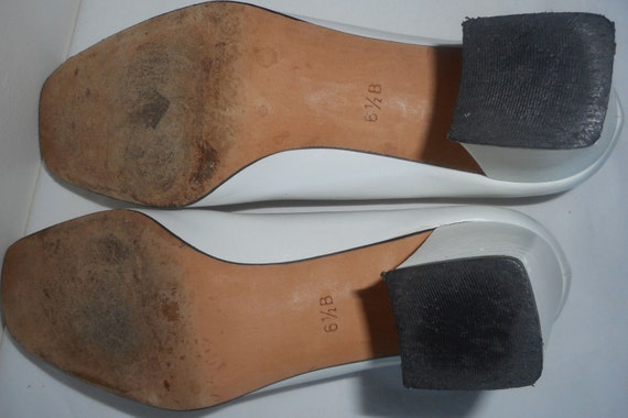ESCADA Vintage Shoes Pumps Heels 6.5 36.5 White L… - image 5