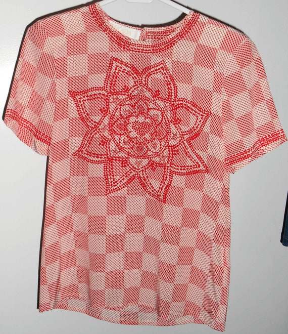 ESCADA Vintage 1980s Blouse Size 4 34 Silk White F