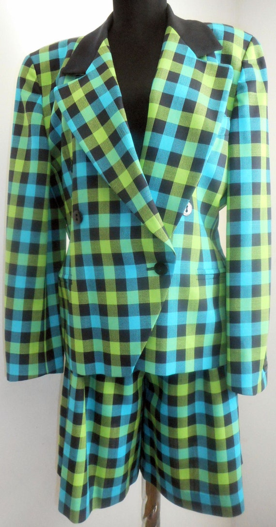 ESCADA Vintage Bermuda Shorts Jacket Suit 8 Pleate
