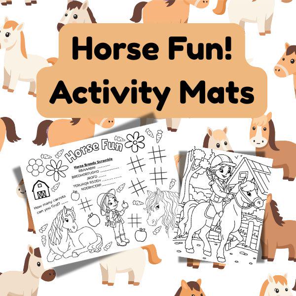 40 Fun Horse Crafts For Kids That Are Easy to Make 34 Horse Fun Activity Mat Horse Coloring Pages PDF Printable Sheets