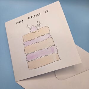 hand-painted birthday card