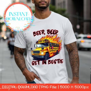 Lustiger Kampfbus PNG: trendige beliebte Clipart für Sublimation