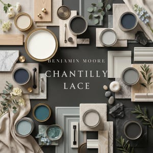 Benjamin Moore Chantilly Lace Interior Paint Collection — Whole House Color Palette