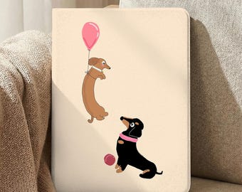 Cute Dachshunds iPad Case For iPad Air 5/6/7 iPad Pro 9.7'' 11'' 12.9'' Mini 6/7 iPad 10.2" 10.9" 2025 iPad A16 Case with Pencil Holder
