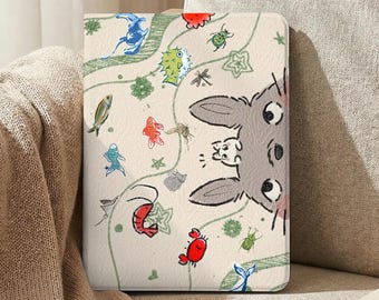 Totoro Underwater Friends 2026 iPad Case With Pencil Holder, iPad Pro 11" 13" 2025, iPad Air 7 11",2026 Air 11" 13",iPad 11th A16,Mini 7 A17