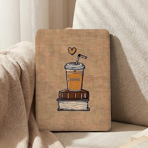 Coffee & Books Kindle Case for Kindle 10/11th 6", Paperwhite 11th 12th Gen 6.8'' 7'' 2022/2024, Kindle Paperwhite Case