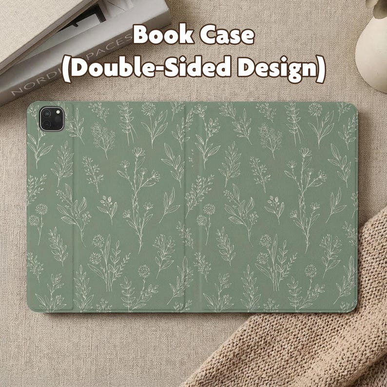 Floral Line Art iPad Protective Case, 2026 iPad Air 11" 13", iPad 8/9/10/11 Gen A16, iPad Air 4/5/6/7, iPad Pro 11" 13" M4 M5 Case image 4