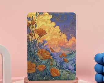 Flowers Hillside Étui pour Kobo/Kindle pour Kindle Paperwhite 4/5/6, Kindle 2022/2024, Kindle Paperwhite 6,8 pouces 7 pouces, veille/réveil automatique, dos transparent