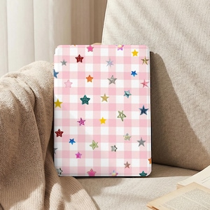 Funda personalizada Playful Star Party para Kindle Paperwhite de 6", 6.8" y 7", funda Kobo, Colorsoft 2024 con correa de mano, regalos para ella.