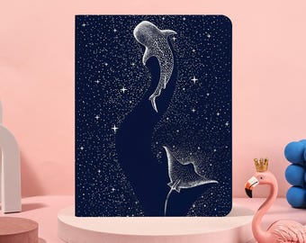 Ocean Starry Sky iPad Case With Pencil Slot For iPad 11/10/9 Gen, 2025 iPad Air-11/13″, iPad Pro 11"12.9'' iPad Mini 6/7, iPad 2022 2024
