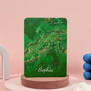 Green Oil Painting 2024 Kindle Case Kindle/Paperwhite 10th 11th 12th-7&#39;&#39; 6.8&#39;&#39; 6&quot;, Kindle Colorsoft Case, Grasslands and Birds Kindle Case