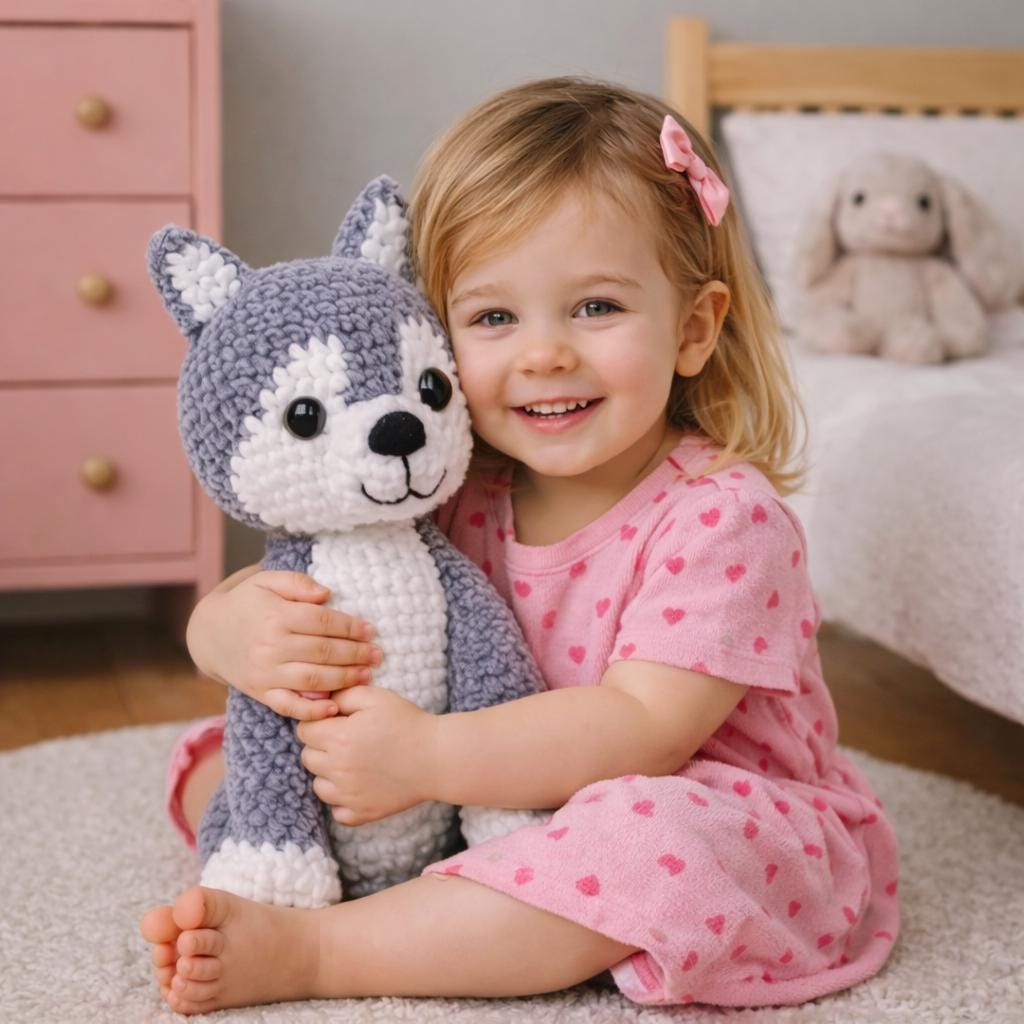 Easy Husky Amigurumi Plush Toy Pattern PDF