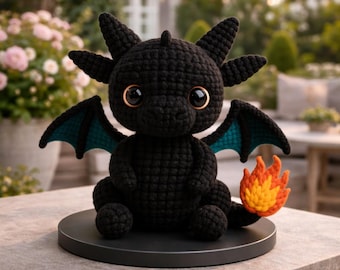 Dragon Crochet Pattern: Amigurumi PDF Tutorial with Video