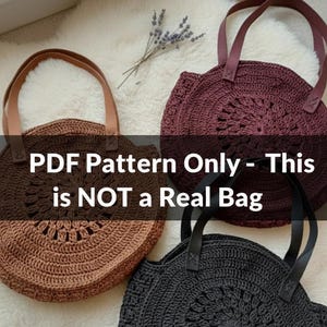 Crochet mandala bag pattern PDF instant download boho tote beginner