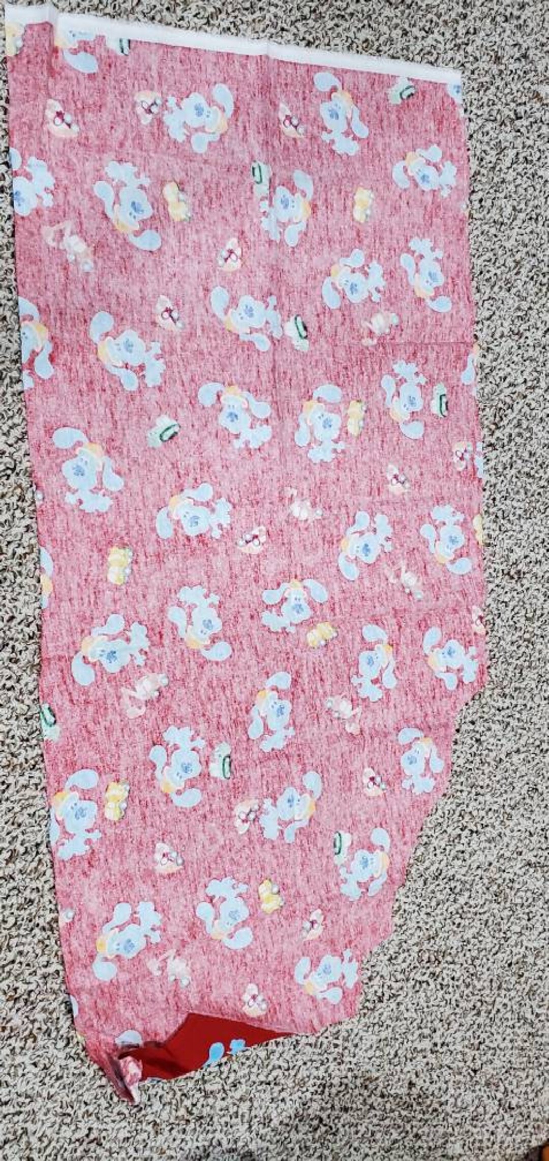 Blue's Clues Fabric. Remnant. Trucks. Red. Flannel. Blue. Etsy