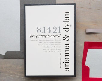 Urban Elegance - Wedding Invitation - Sample