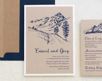 Rustic Mountain - Wedding Invitation - Sample