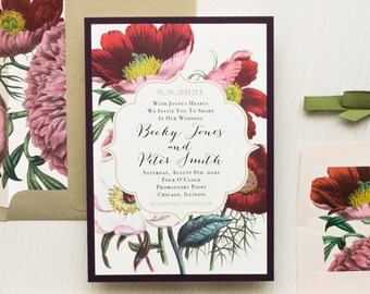 Floral Boho - Wedding Invitation - Sample