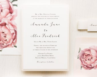 Blush Script - Wedding Invitation - Sample