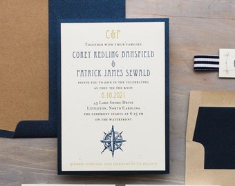 Nautical Bliss - Wedding Invitation - Sample