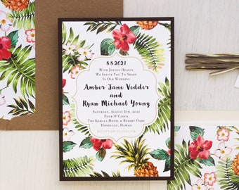 Pineapple Paradise - Wedding Invitation - Sample