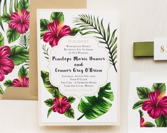 Tropical Love - Wedding Invitation - Sample