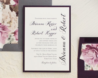 Simple Calligraphy - Wedding Invitation - Sample