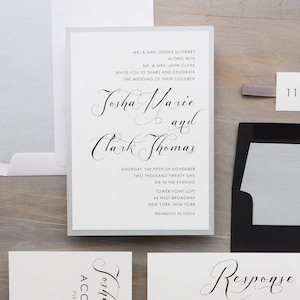 Black Script - Wedding Invitation - Sample