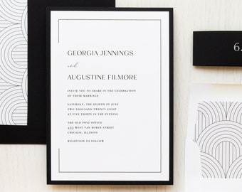 Modern Arches - Wedding Invitation - Sample