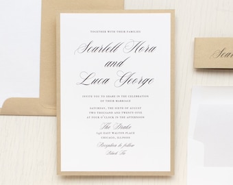 Gold Elegance - Wedding Invitation - Sample