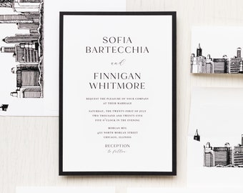 Chicago Modern - Wedding Invitation - Sample