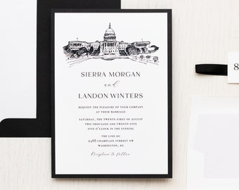 DC Skyline - Wedding Invitation - Sample