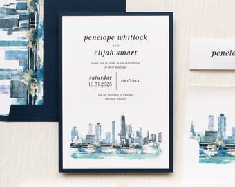 Chicago Lakefront - Wedding Invitation - Sample