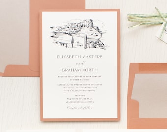 Arizona Landscape - Wedding Invitation - Sample