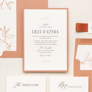 Terracotta Boho Wedding Invitation Sample image 1