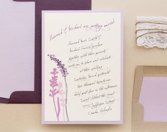 Lavender in Love - Wedding Invitation Sample