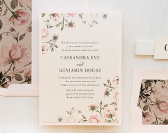 Garden Roses #2 - Wedding Invitation - Sample