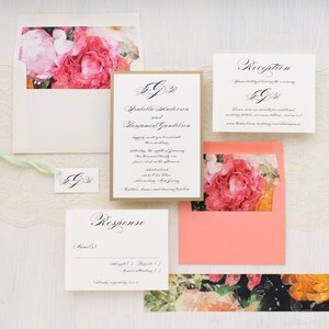 Pink Petals Wedding Invitation Sample image 2