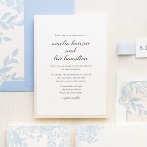 Blauw Boeket - Huwelijksuitnodiging - Sample