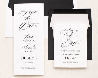 Black & White Type - Save the Dates