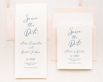 Navy & Blush Duo - Save the Dates