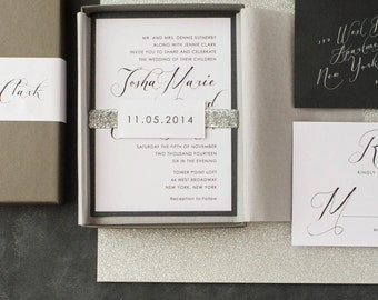 modern wedding invitations by beaconlane on etsy